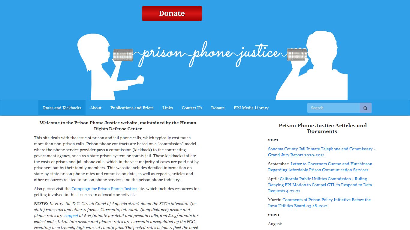 Rates and Kickbacks | Prison Phone Justice
