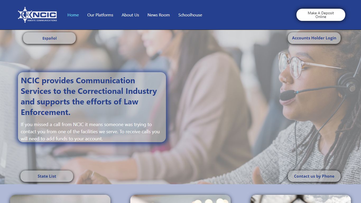 NCIC - Inmate Phone, Messaging & Video Visits